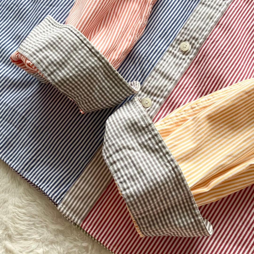 極美品 ブルックスブラザーズ クレイジーパターン ファンシャツ マルチカラー L