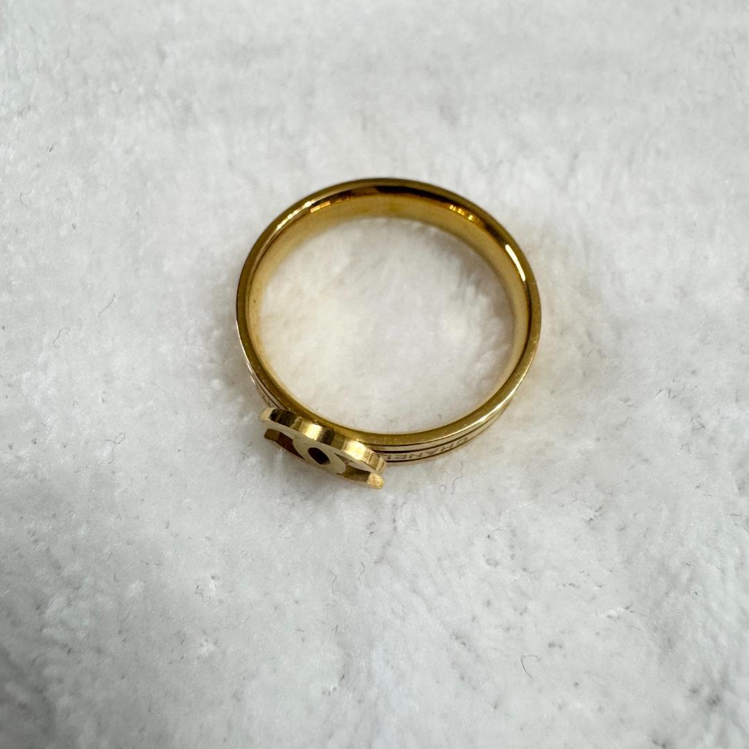 CHANEL ヴィンテージ ゴールド ダブルCロゴ リング