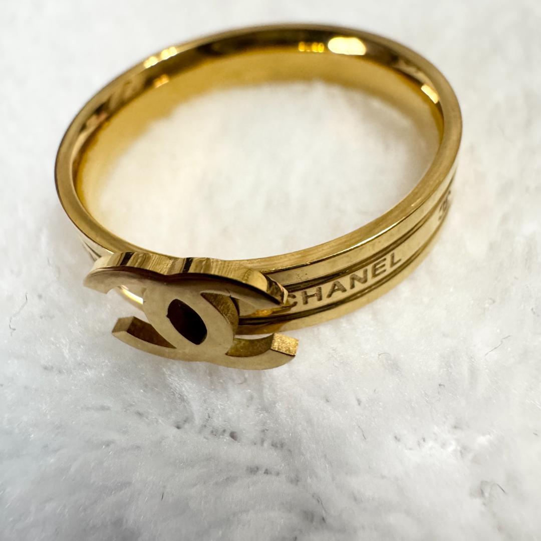 CHANEL ヴィンテージ ゴールド ダブルCロゴ リング