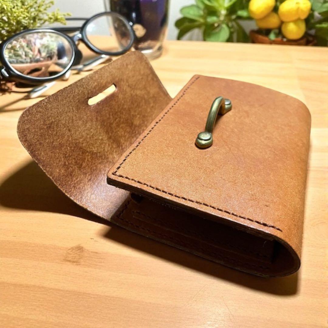 本革三つ折り財布イタリアンレザー × 手縫い仕立て【コンパクト・高級ウォレット】