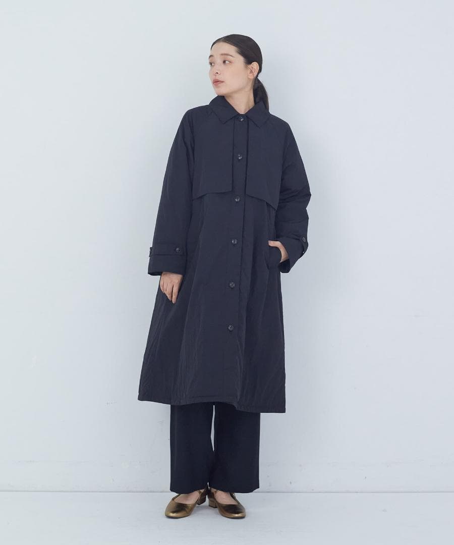ADIEU TRISTESSE トレンチ風ナイロン中綿コート