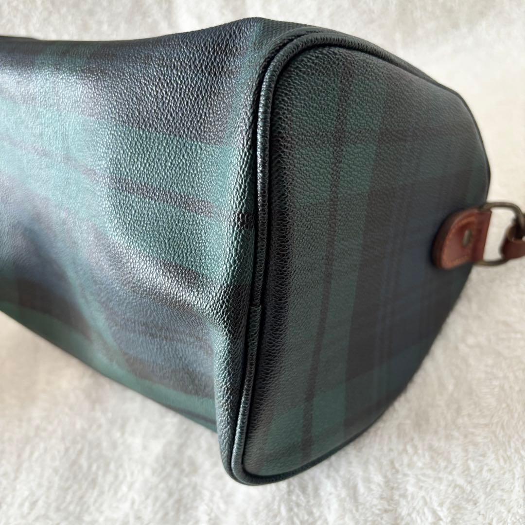 ✨️美品 ポロラルフローレン ブラックウォッチ ミニボストンバッグ PVC 緑
