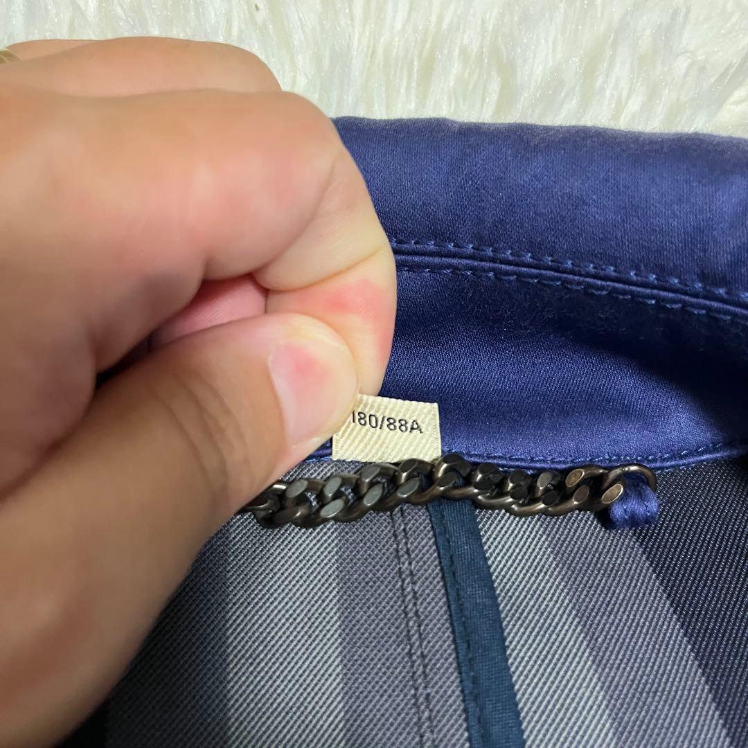 希少極美品　バーバリーロンドン　トレンチコート　ノバチェック　ブルー　46サイズ