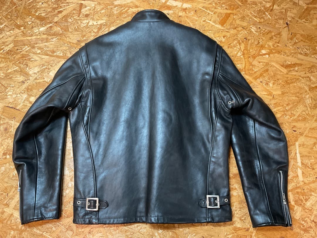 ショット USA製 641 レザー 立襟 シングルライダースジャケット 40