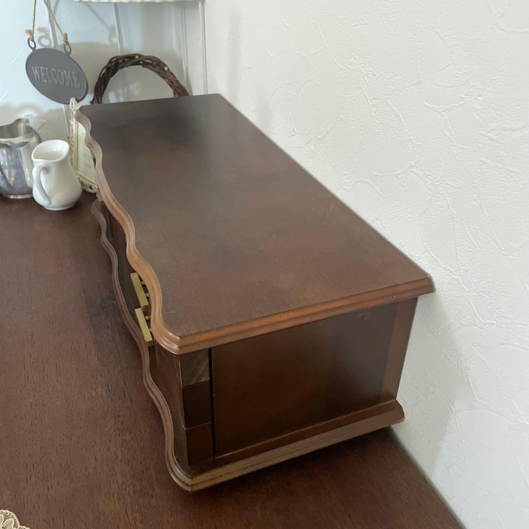 アンティーク　木製ジュエリーケース