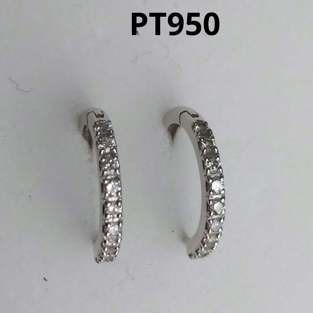 プラチナ950 ダイヤモンドフープピアス festaria