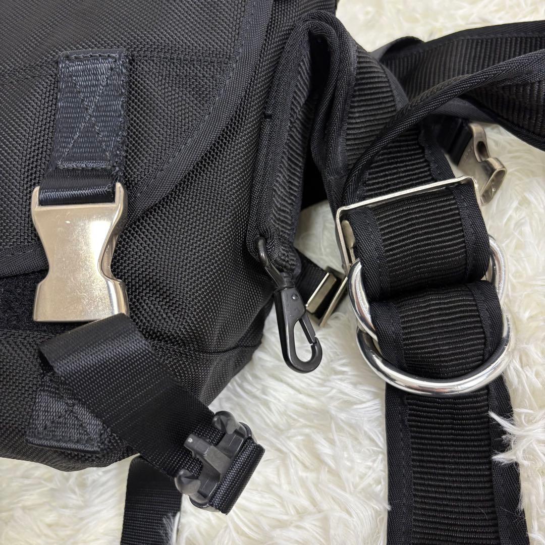 【美品】ロリンザ LORINZAメッセンジャーバッグ ショルダーバッグ 黒