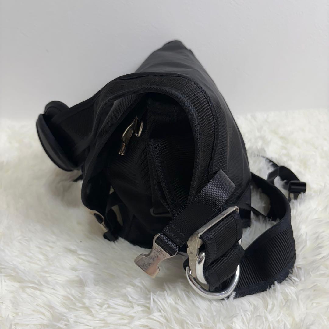 【美品】ロリンザ LORINZAメッセンジャーバッグ ショルダーバッグ 黒