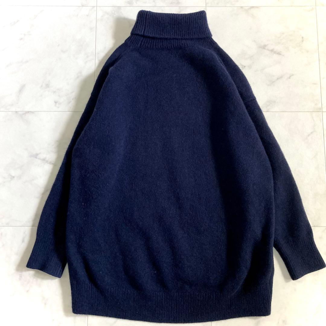 美品 エブール 21AW エキストラファインウール タートルネックニット