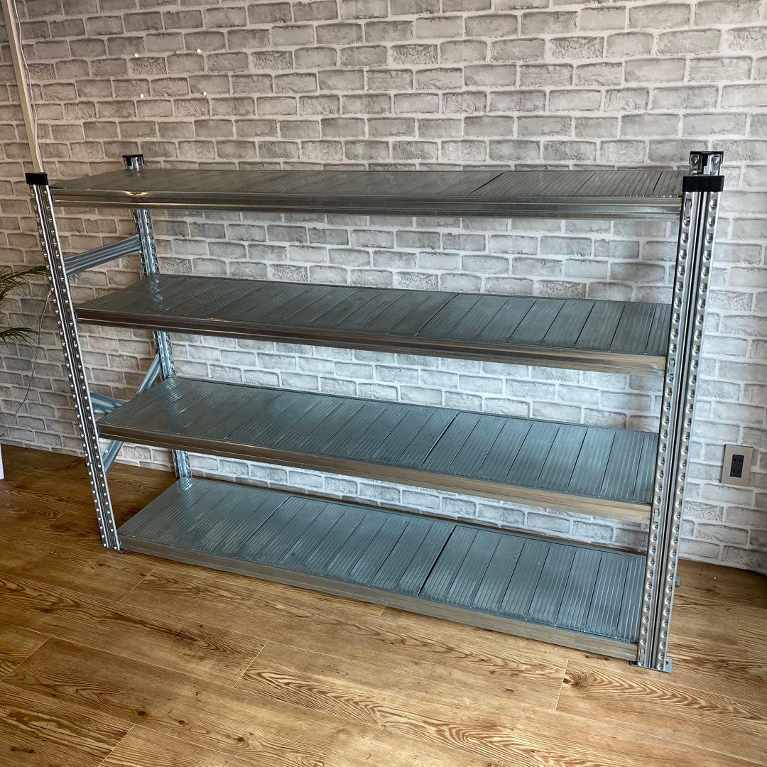 スチールラック 4段 シルバー 幅175cm