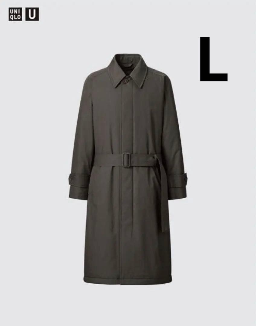 【新品未使用】UNIQLO U パデッドステンカラーコート OLIVE ユニクロ