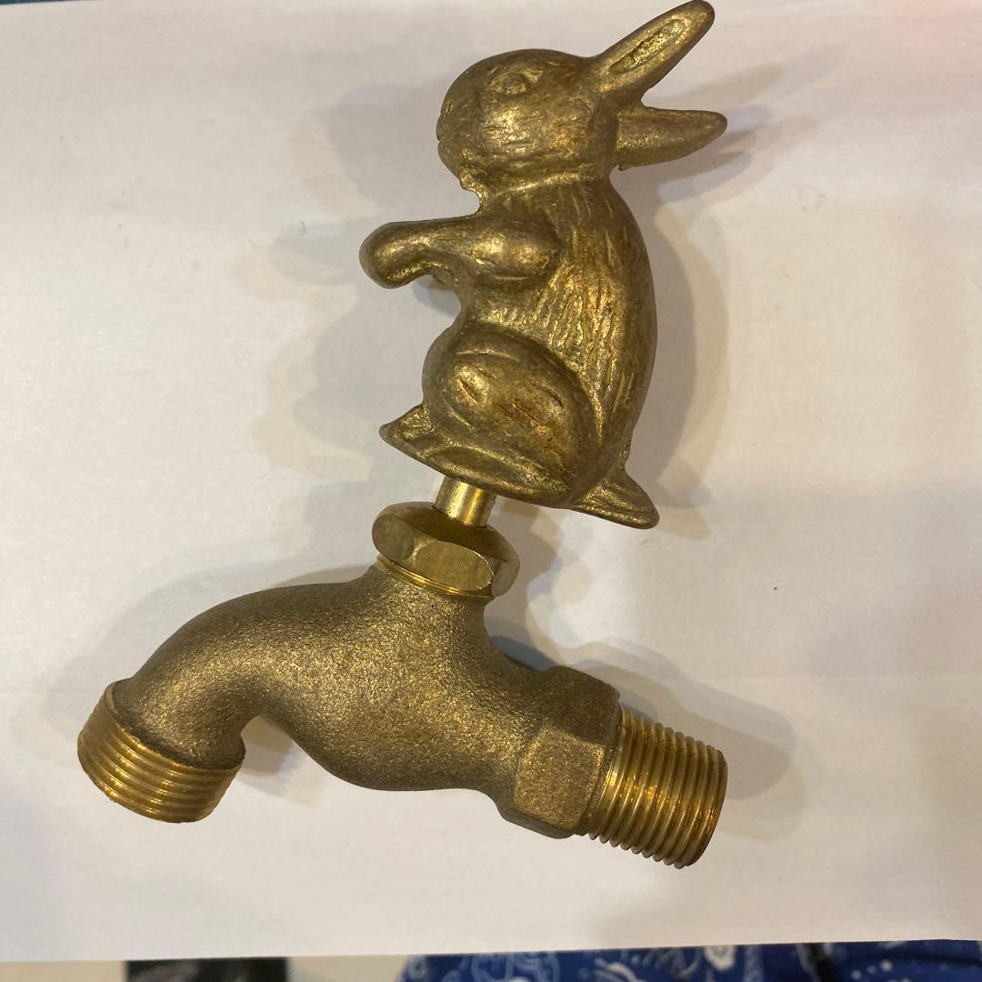 ウサギ型真鍮蛇口　アンティーク