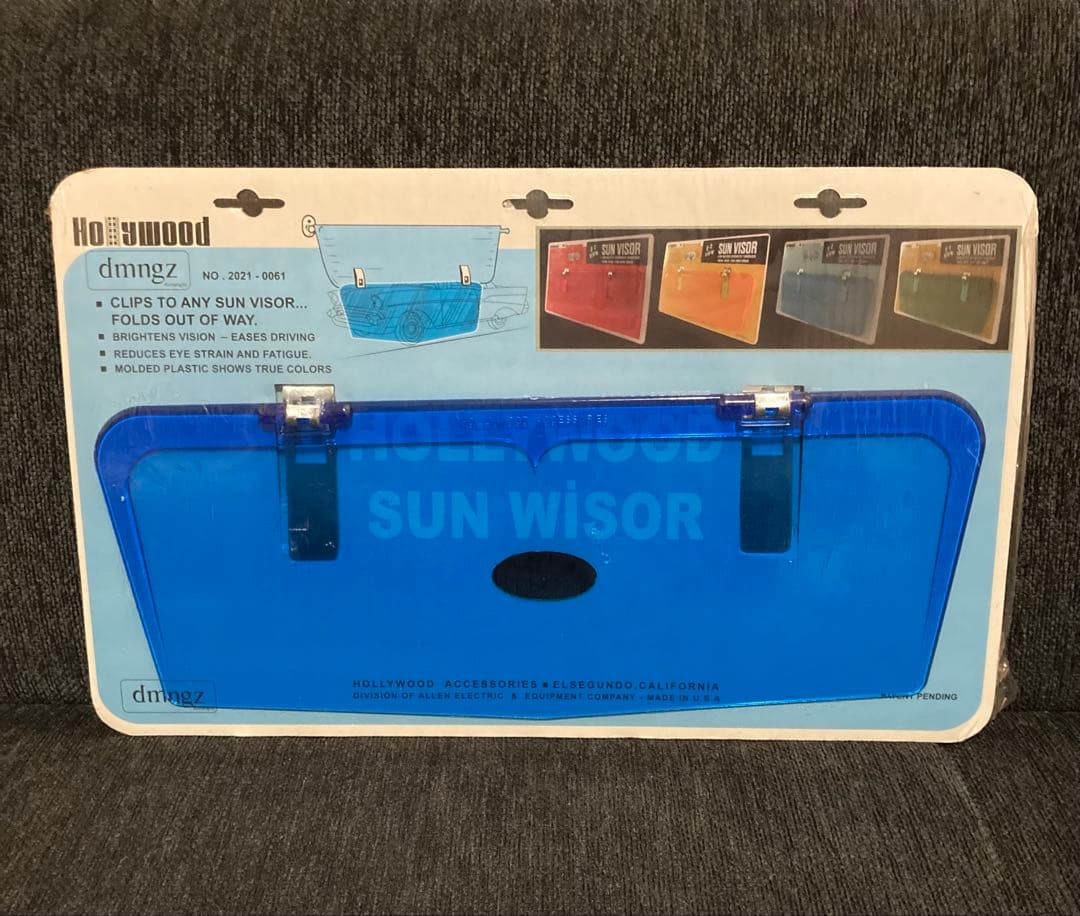 ◉ アクセサリー クリップオン サンバイザー 旧車 ビンテージ レトロ ブルー