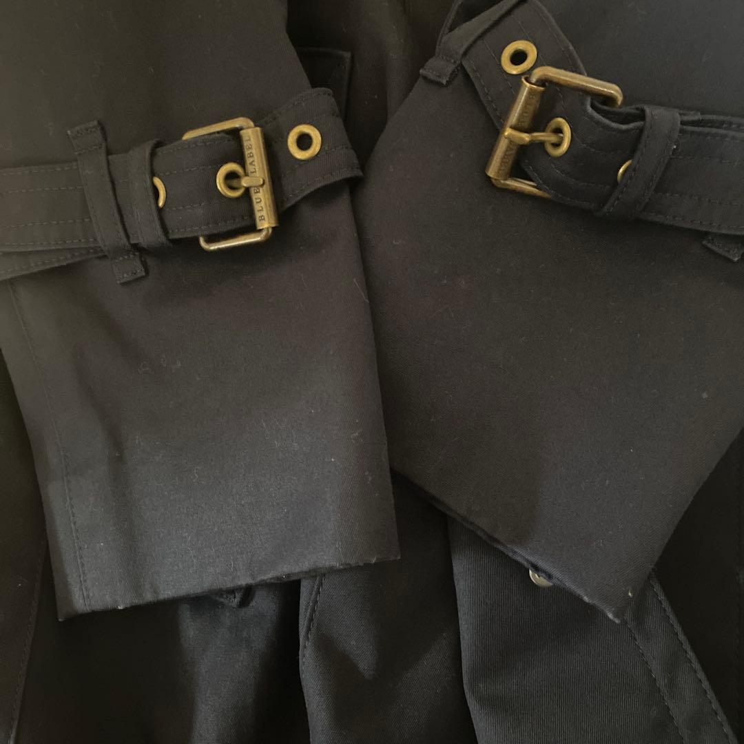 美品ブルーレーベルCRESTBRIDGE ライナー付きショート丈トレンチコート紺