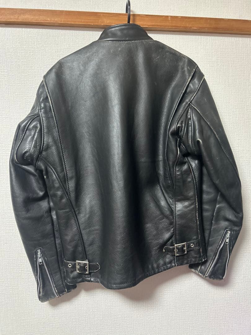 ライナー欠品　特価！ショットschottスタンド立ち襟シングル641黒38