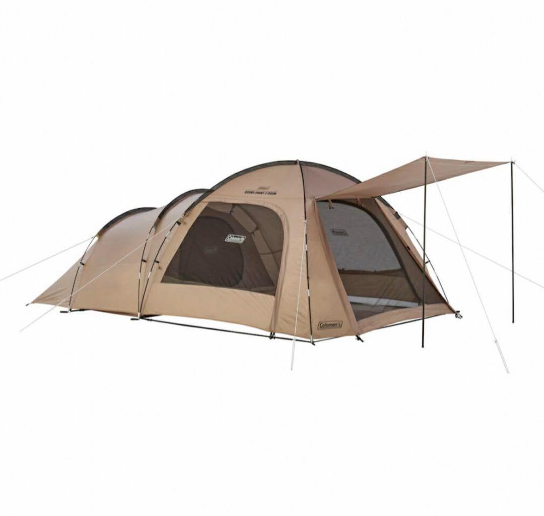 【美品】Coleman キャンプ ルーミーフロント２ルーム ベージュ