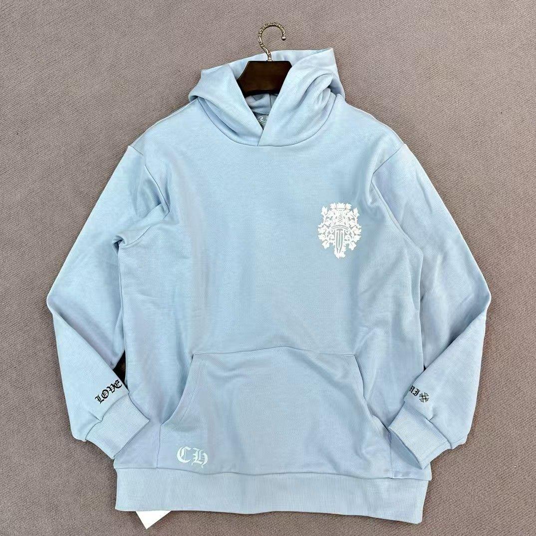 L ✴︎Chrome Hearts 水色 フード付きパーカー
