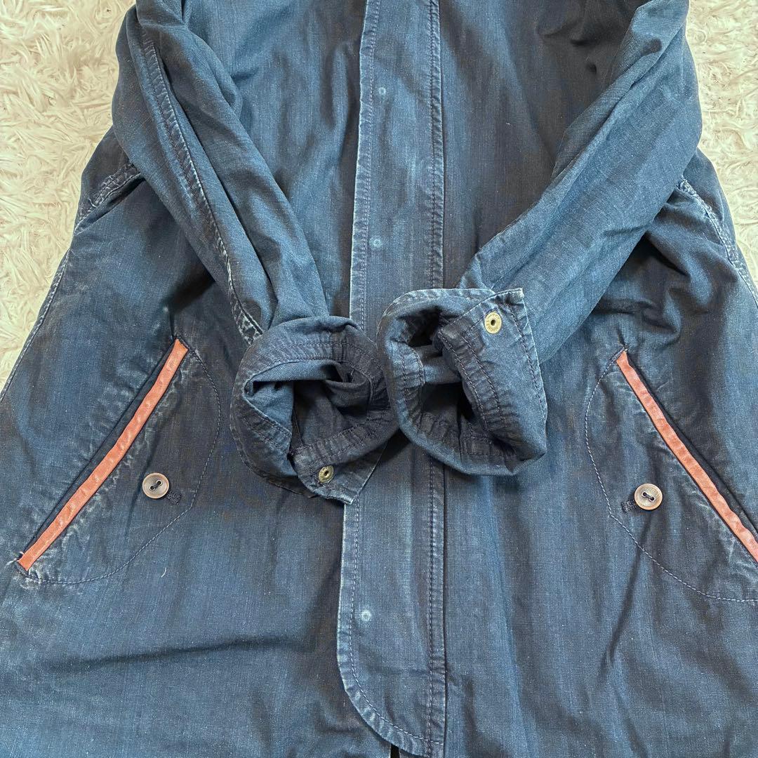 PAL'LAS PALACE インディゴ染め 裏ボア デニム コート ジャケット