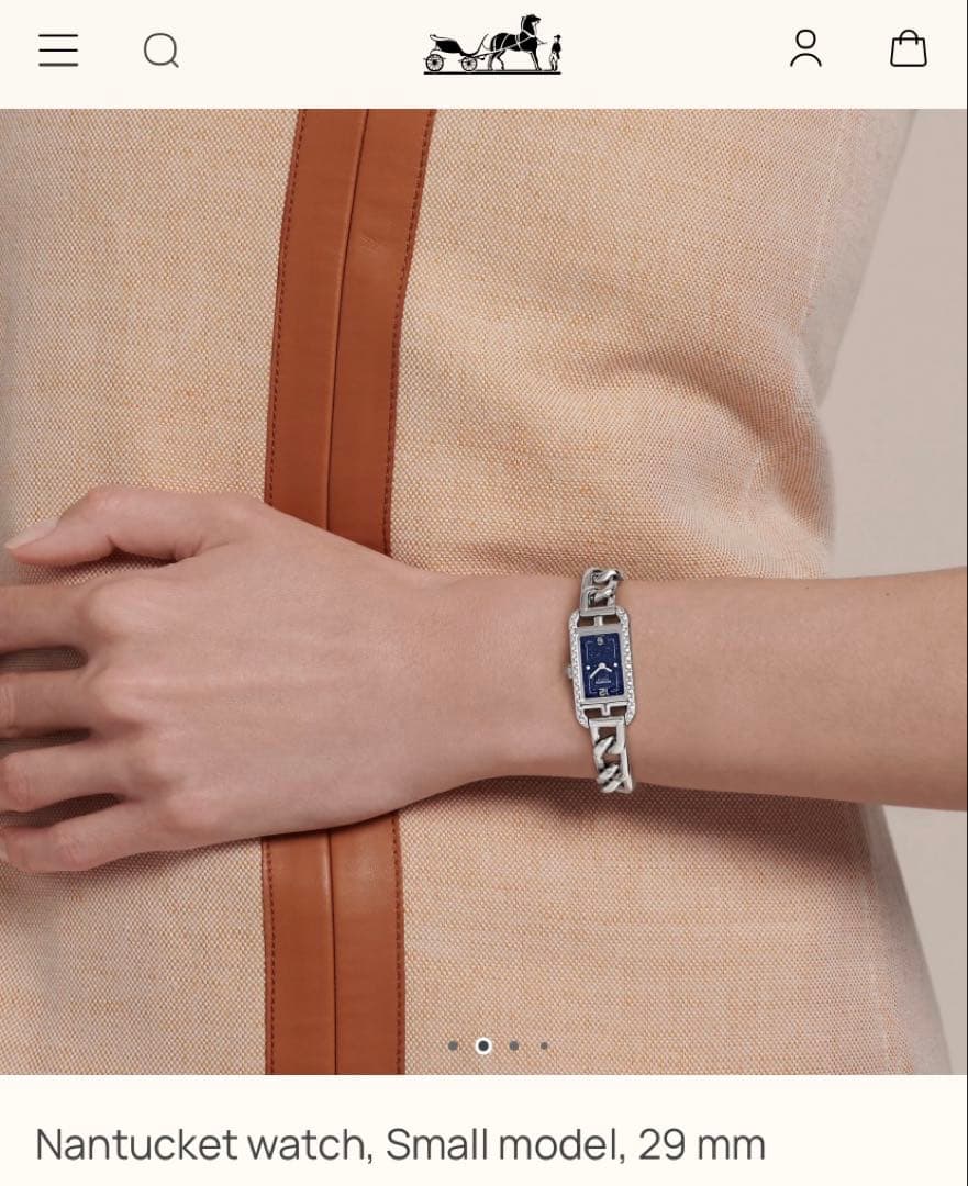 【専用】エルメス腕時計ナンタケットPM 29 mm ダイヤモンド　ステンレス新品