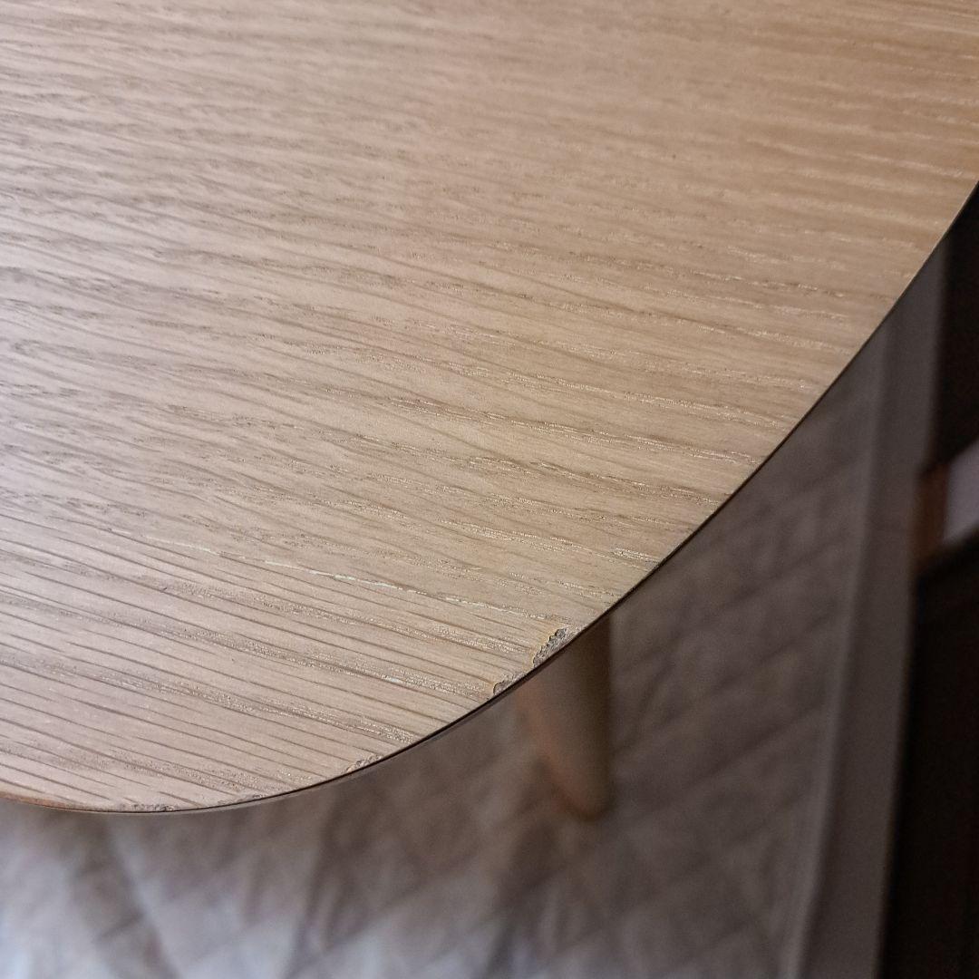 Muji 無印良品 オーク材 ダイニングテーブル 丸脚 廃盤 カスタム品 北欧風