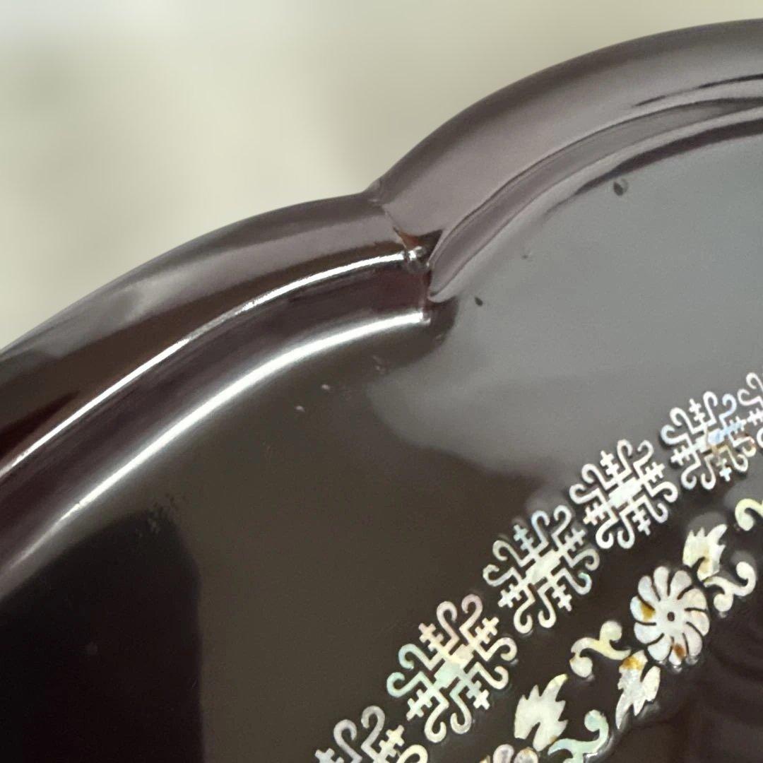 【美品】韓国伝統工芸 螺鈿細工 貝殻細工　ちゃぶ台　ローテーブル　座卓　折り畳み