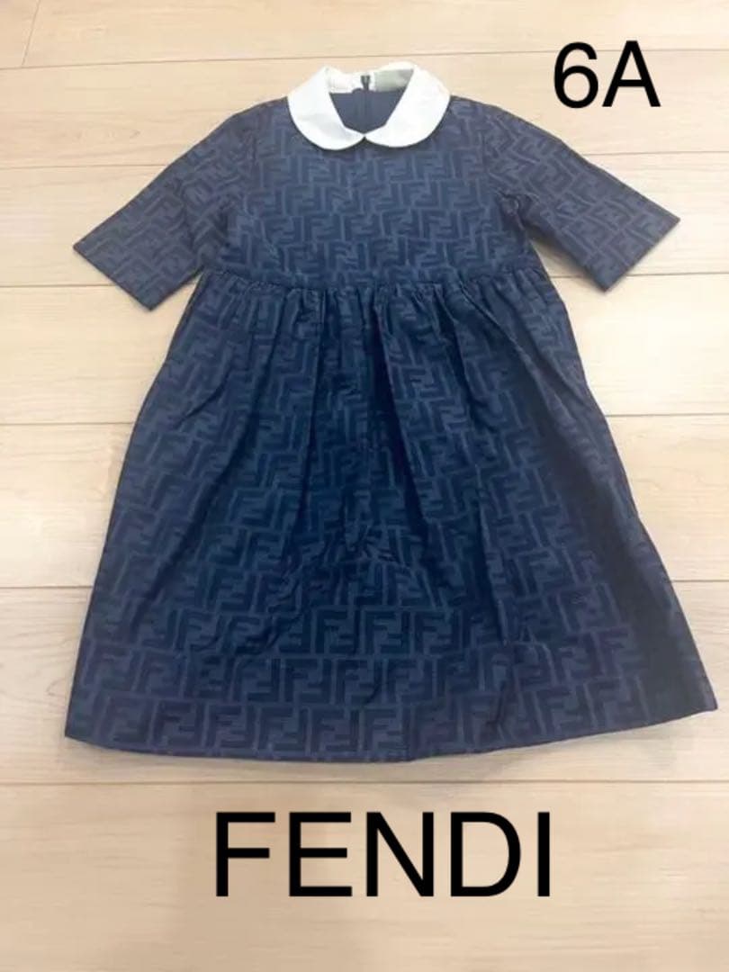 最終値下FENDI キッズ　ワンピース　ズッカ　110〜120 薄手　デニム調