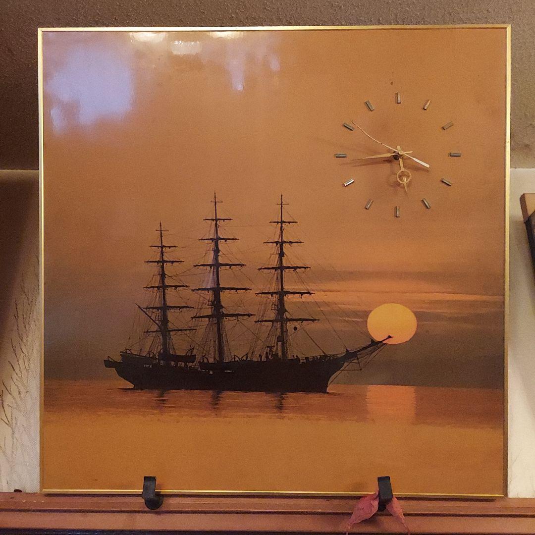 特大さいず　アンティーク　インテリア　船　時計