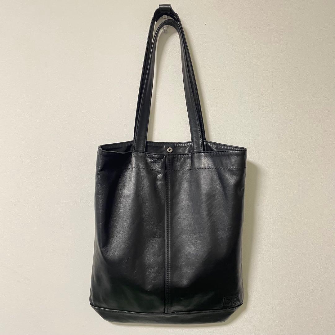 ポーター Porter FRANK トートバッグ 本革 馬革 黒　ブラック