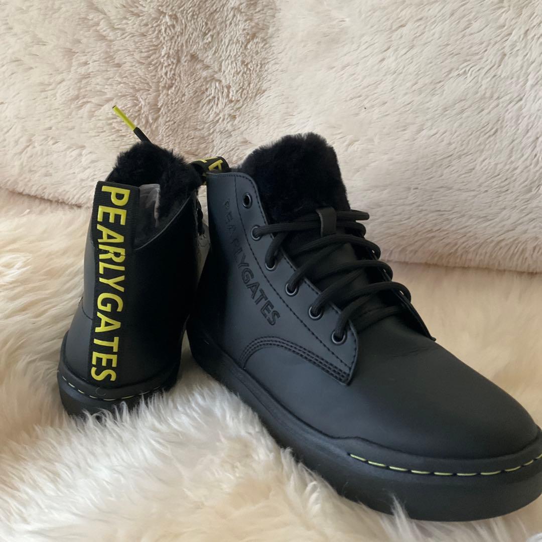 【新品】PEARLY GATES ファー付きハイカットシューズ　24㎝