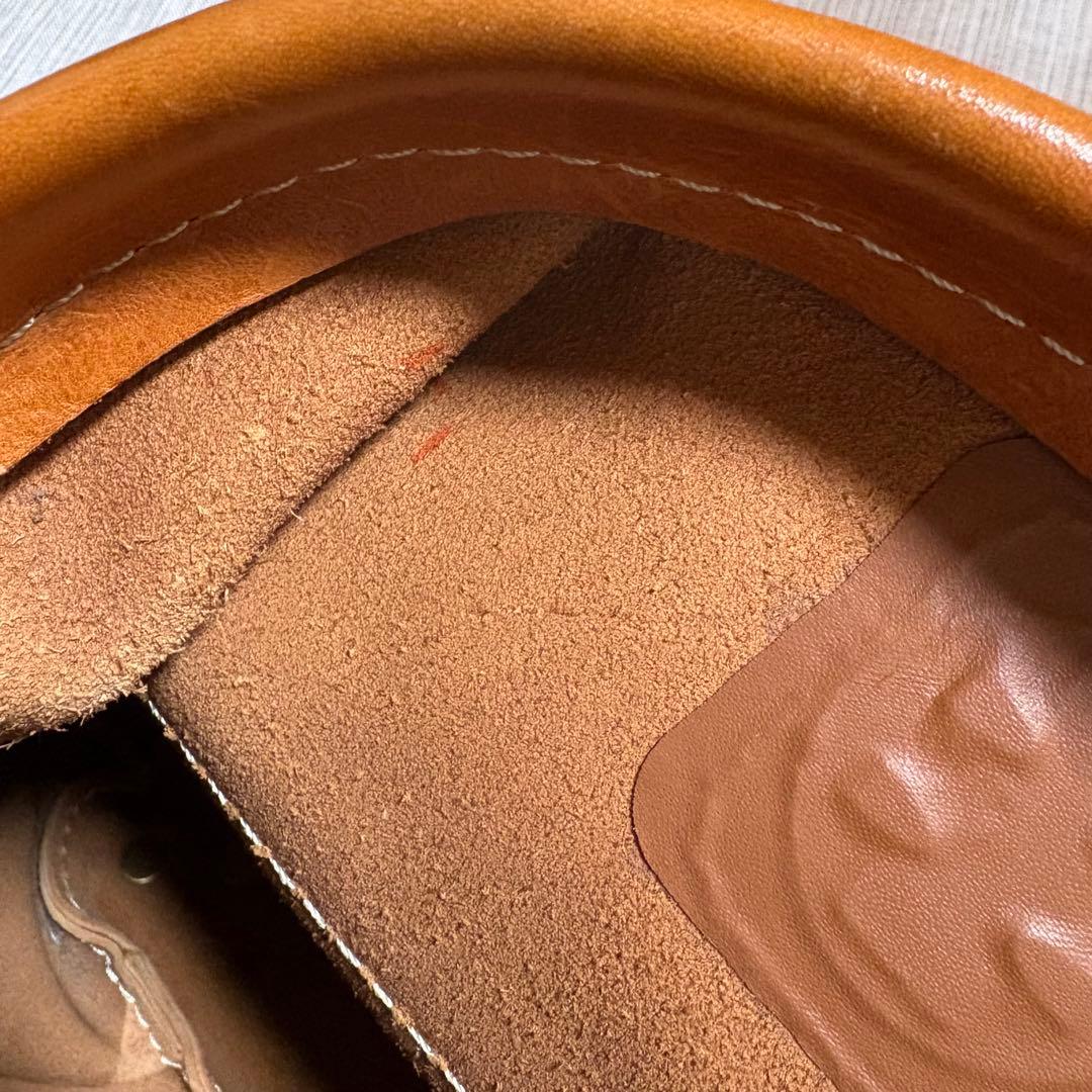 ヘルツ わんぱくリュック がま口 レザー バックパック ロック金具 鍵付き 茶