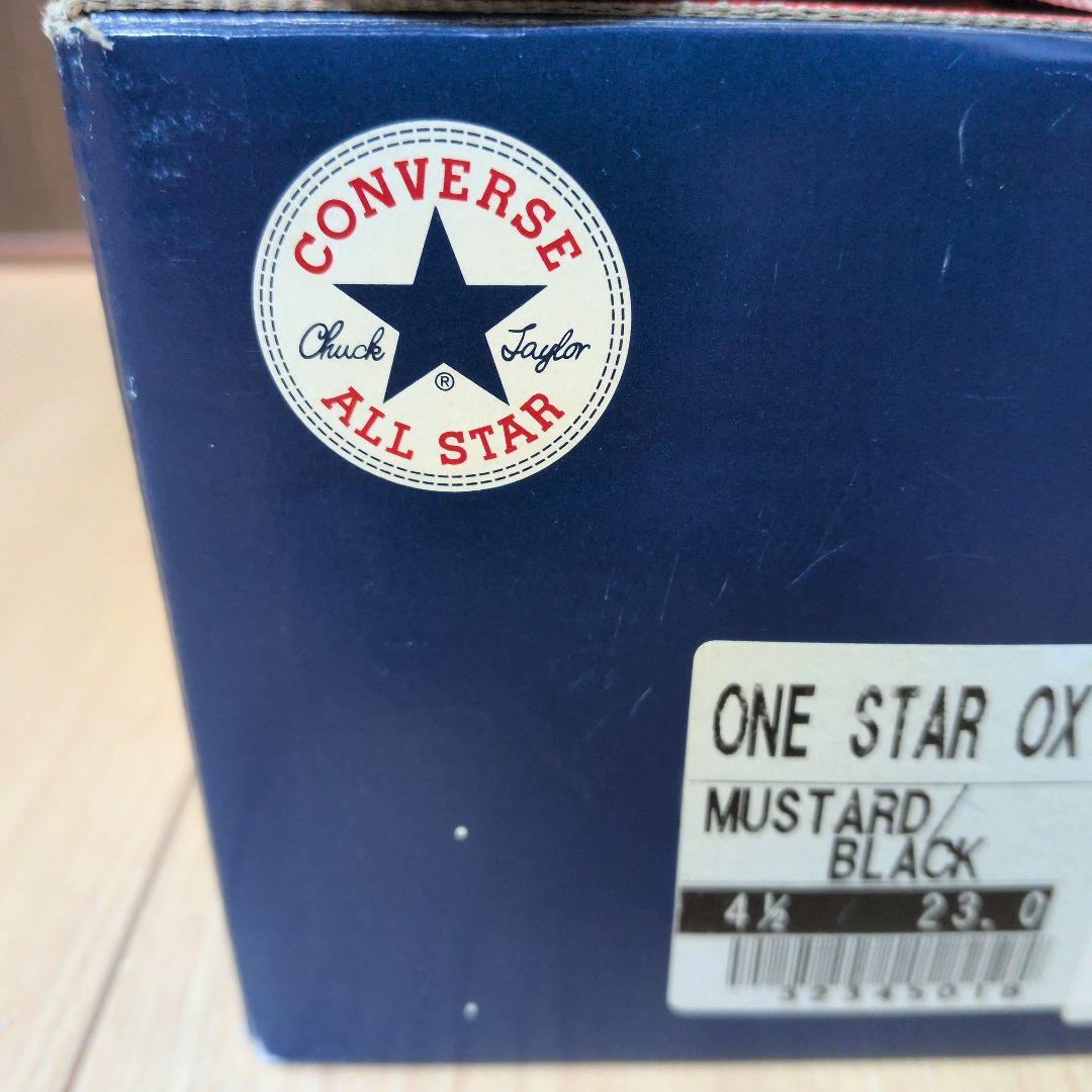 【US4.5】ワンスター　 マスタード×黒　 レザー one star　黄色