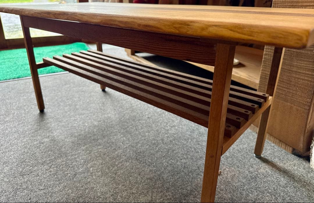 【98cm×47cm】ローテーブル　天板　塗装込 センターテーブル　栗材