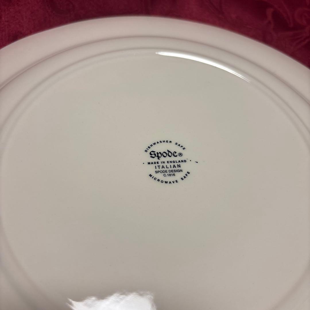 英国製　スポード　ブルーイタリアン　ディナー皿　４枚