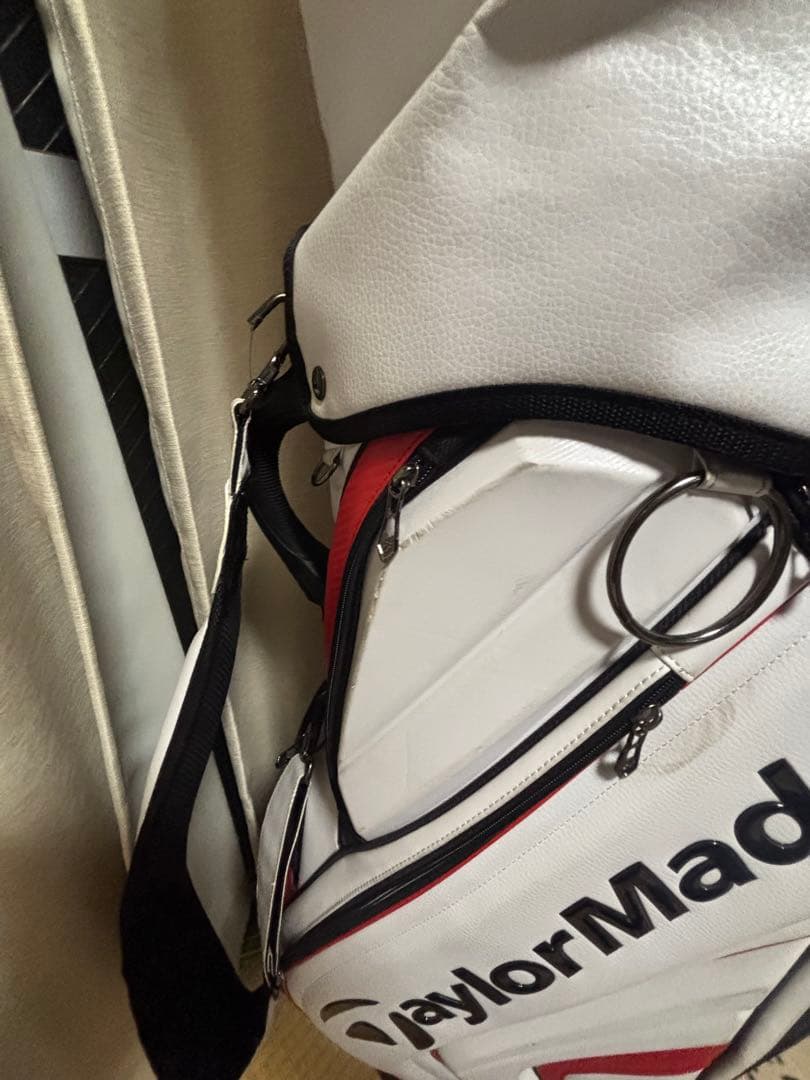 TaylorMade キャディバッグ ホワイト/レッド9.5型