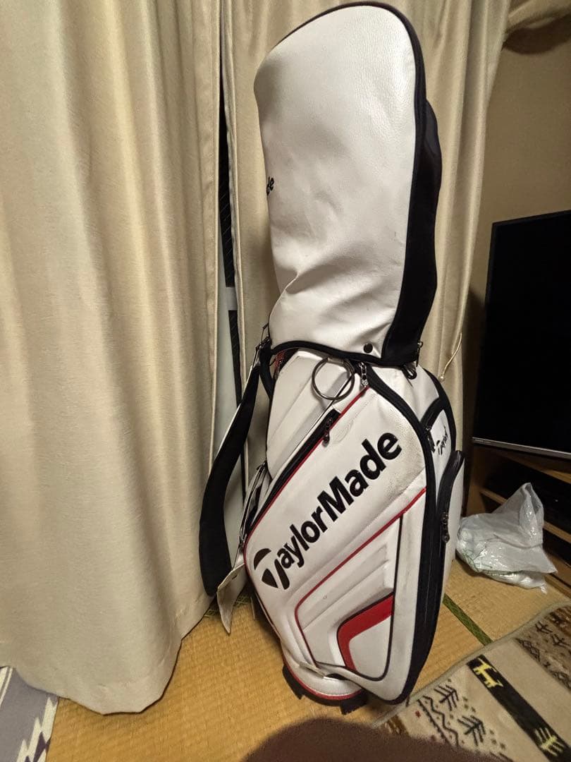 TaylorMade キャディバッグ ホワイト/レッド9.5型