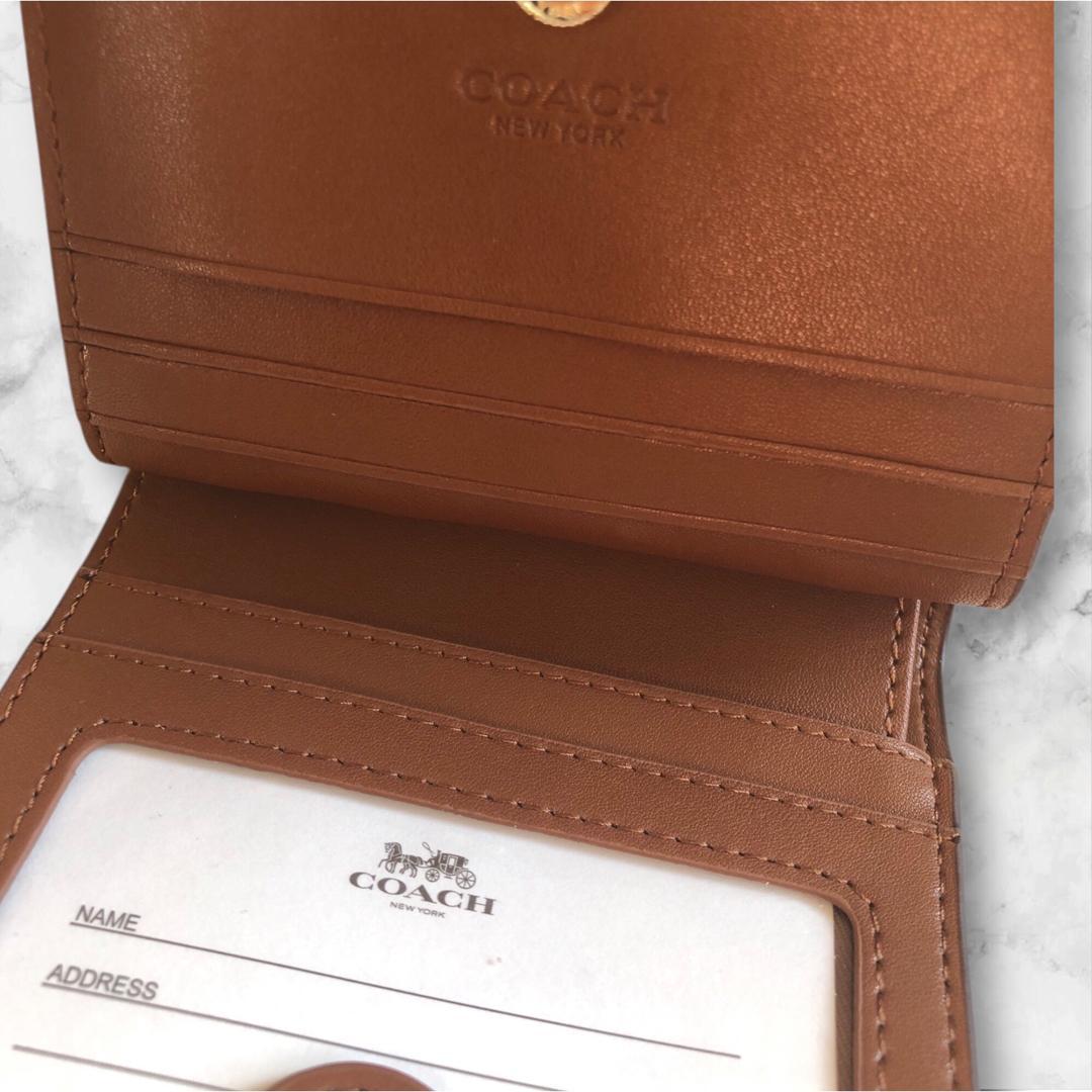 コーチ 財布 二つ折り財布 C3309 ブラウン×ブラック