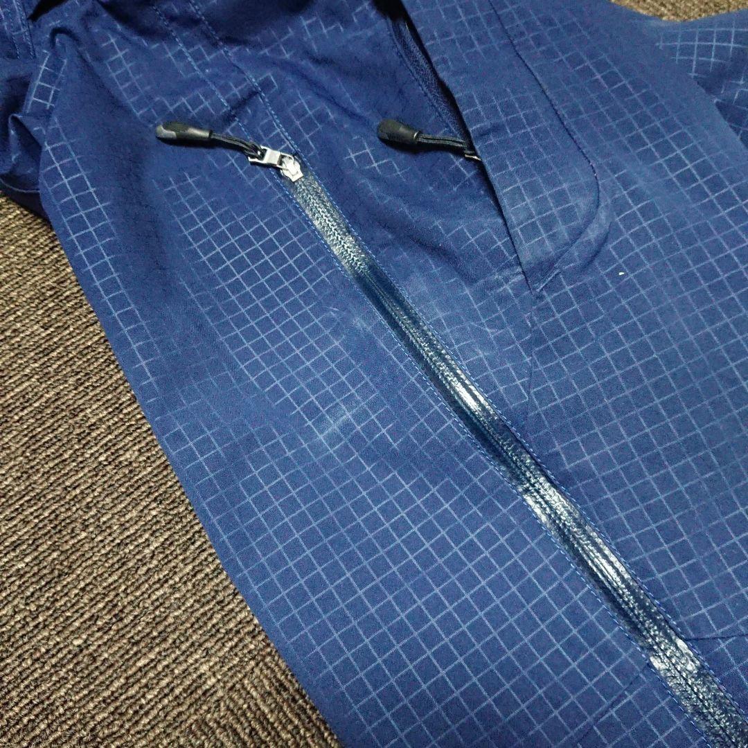 送料無料【Phenix】ネイビー格子柄スキーウェア上下セット 上S下M