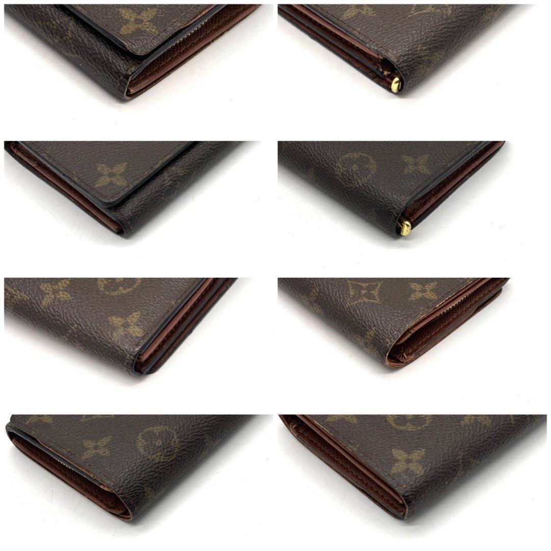 ぱ*ら様 ルイヴィトン 二つ折り財布 モノグラム ポルトモネビエ トレゾール 茶