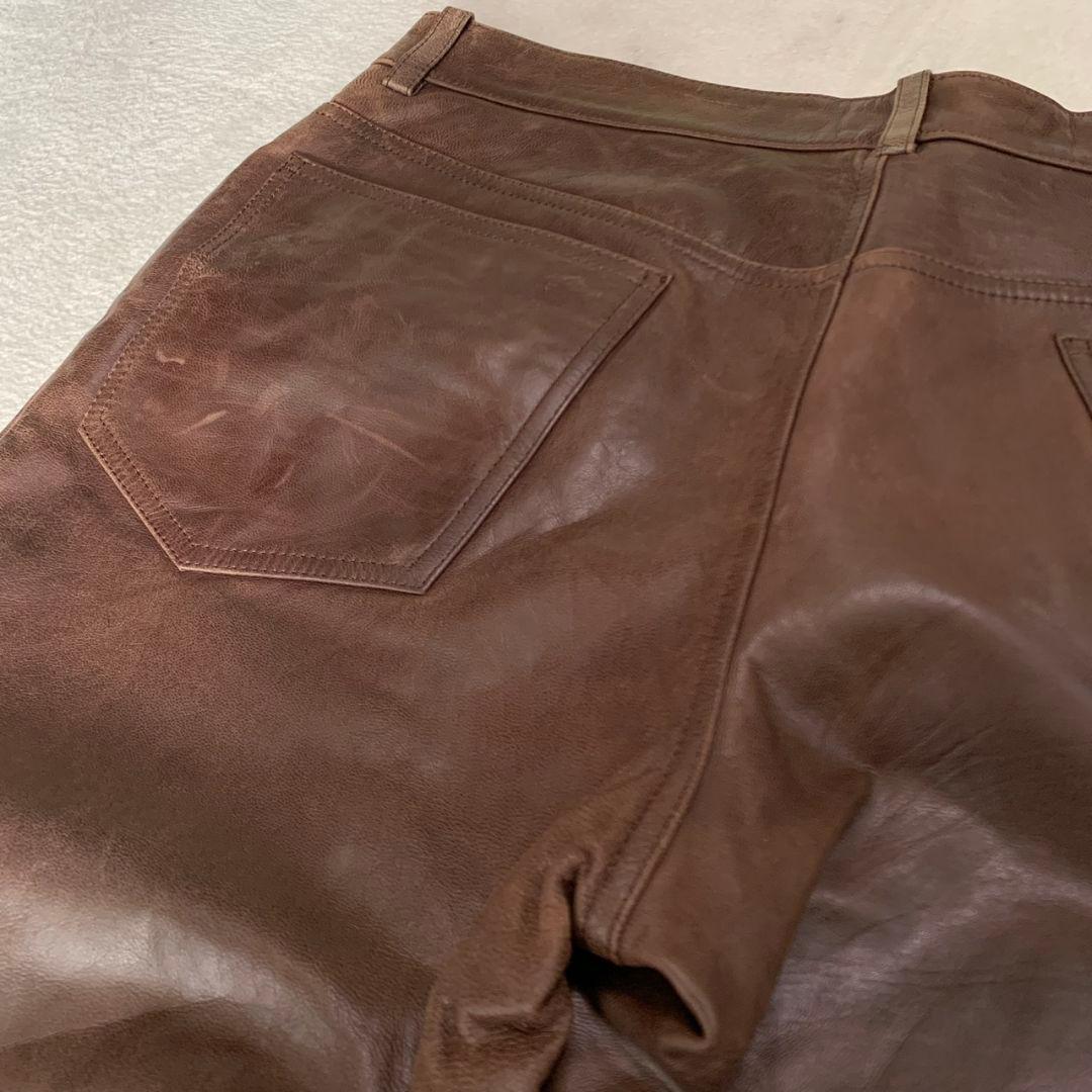 【最高級】ポールスミスコレクション / ゴートスキン レザーパンツ