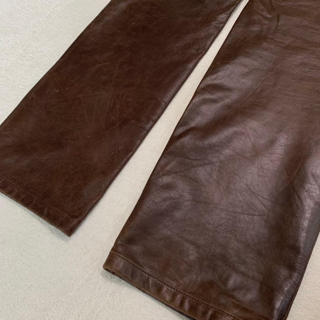 【最高級】ポールスミスコレクション / ゴートスキン レザーパンツ