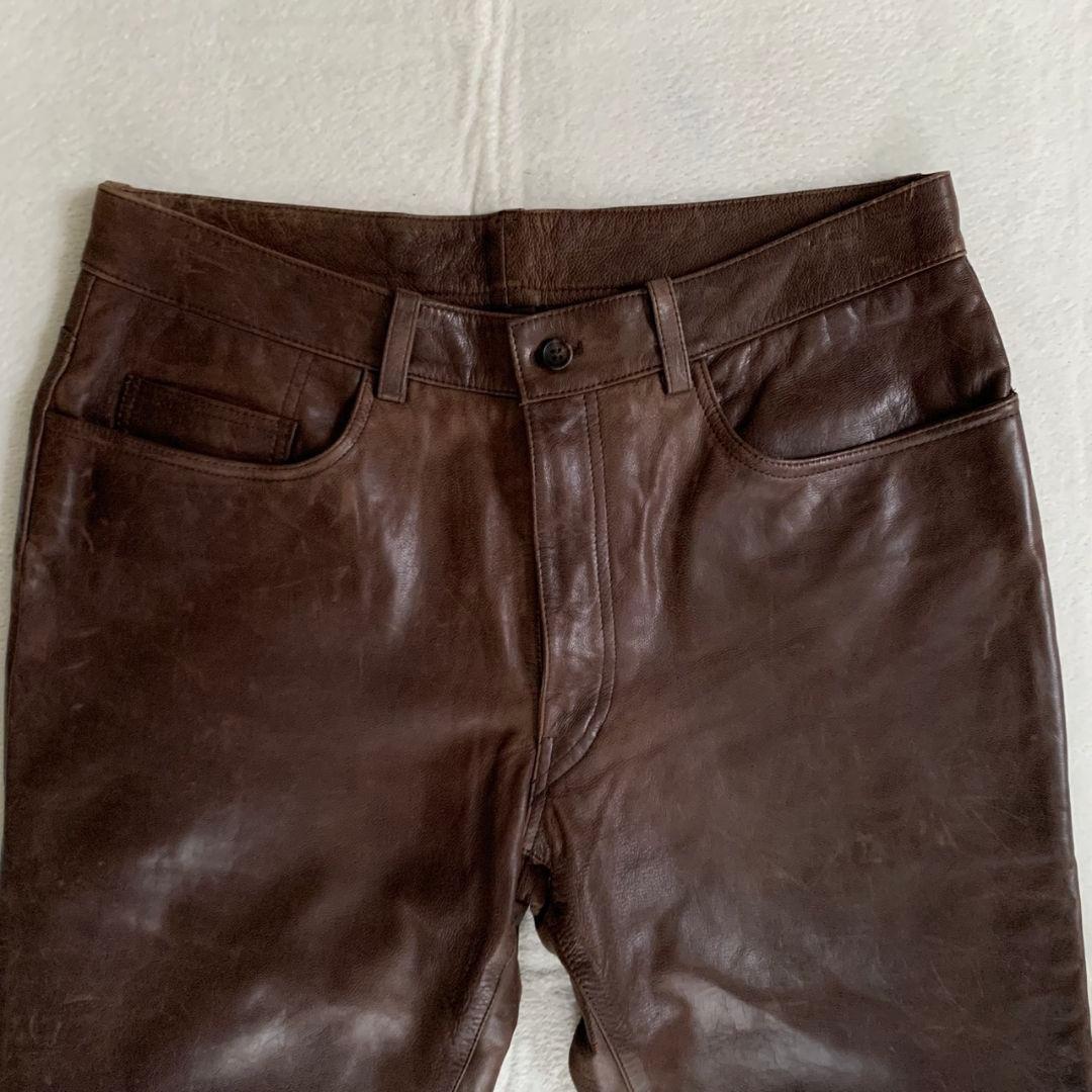【最高級】ポールスミスコレクション / ゴートスキン レザーパンツ