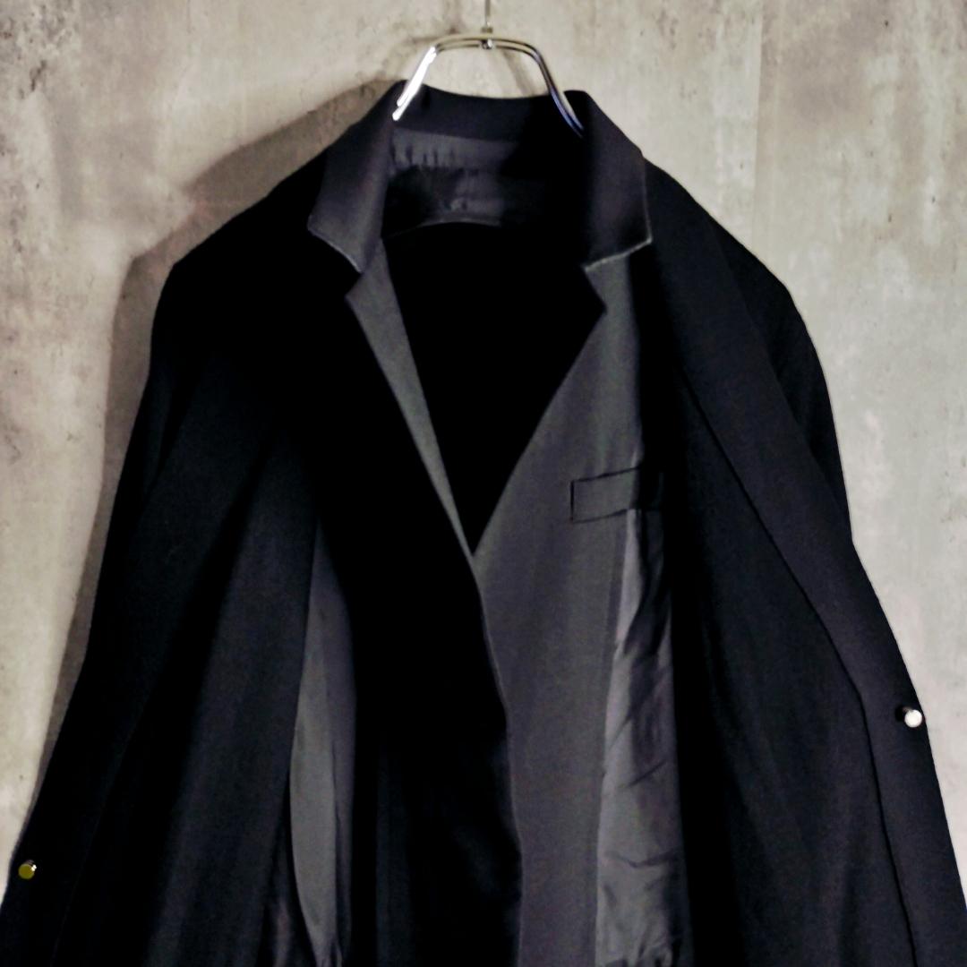 美品★sacai Suiting Mix レイヤード ドッキングスプリングコート