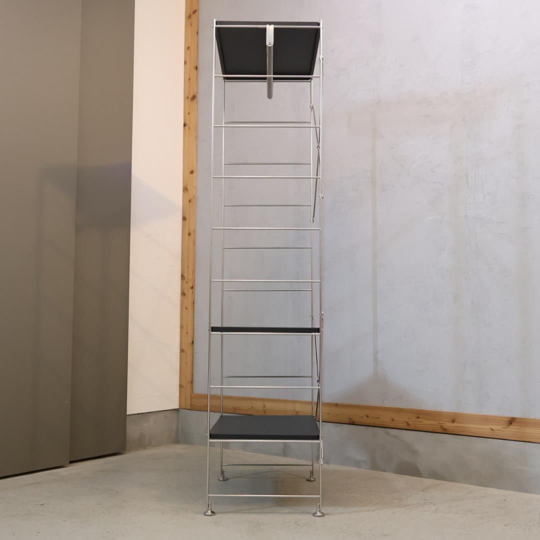 無印良品 MUJI ユニットシェルフ ダークグレー ワードローブバー付き 3段