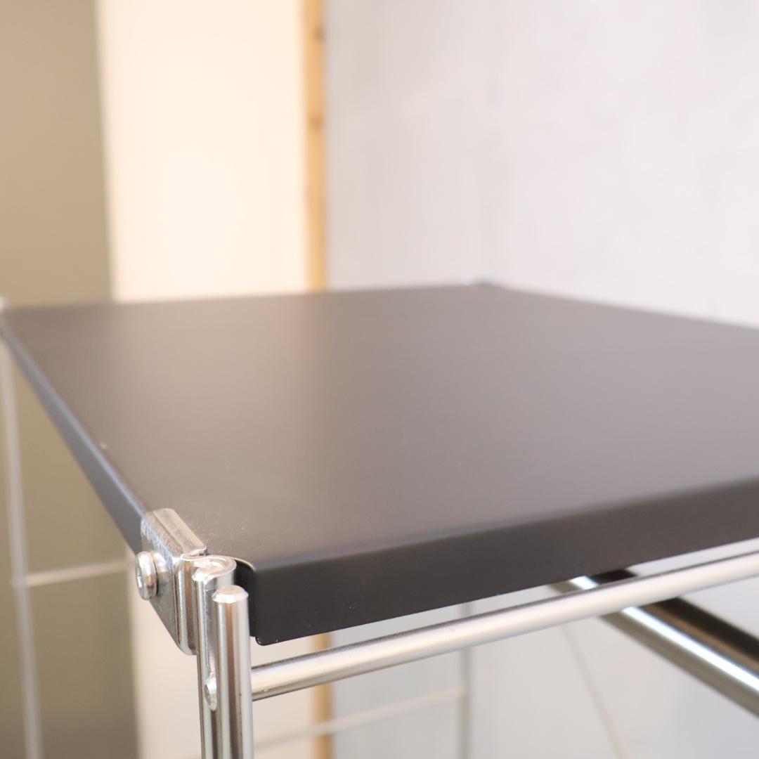 無印良品 MUJI ユニットシェルフ ダークグレー ワードローブバー付き 3段