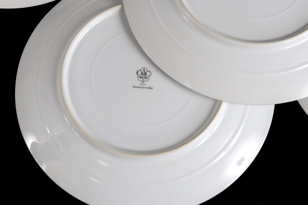 大倉陶園 呉須正倉院 プレート 6枚26ｃｍ 皿 プラチナ彩ハンドペイント