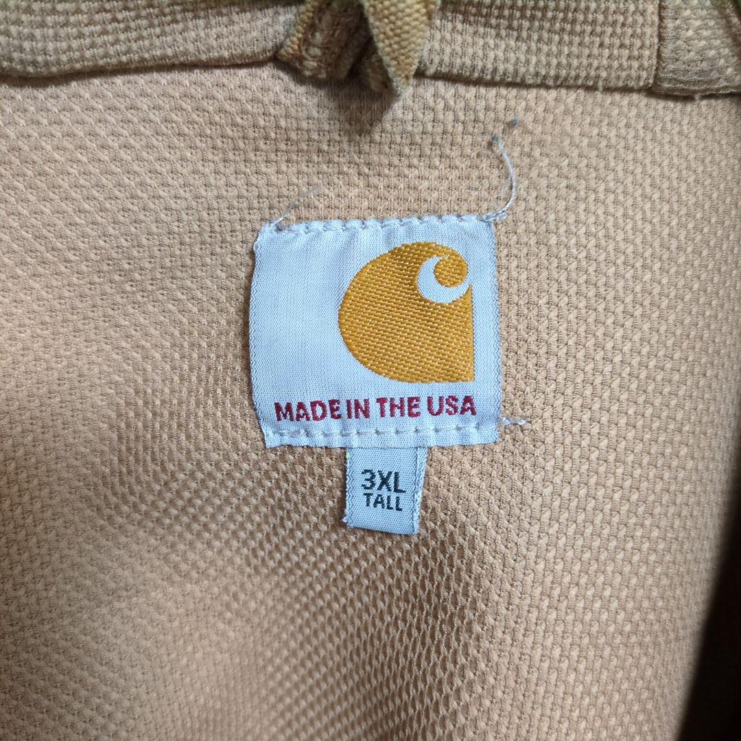 G53【USA製】Carhartt　アクティブジャケット【メンズ3XL】ベージュ