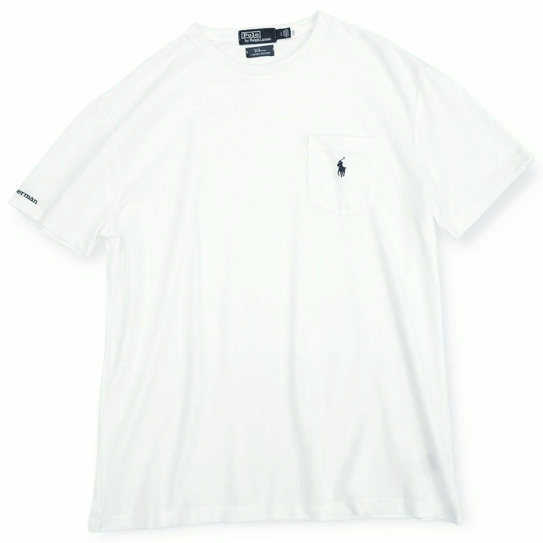 【別注】ロンハーマン ラルフローレン ホワイト ポケT Tシャツ Lサイズ 白