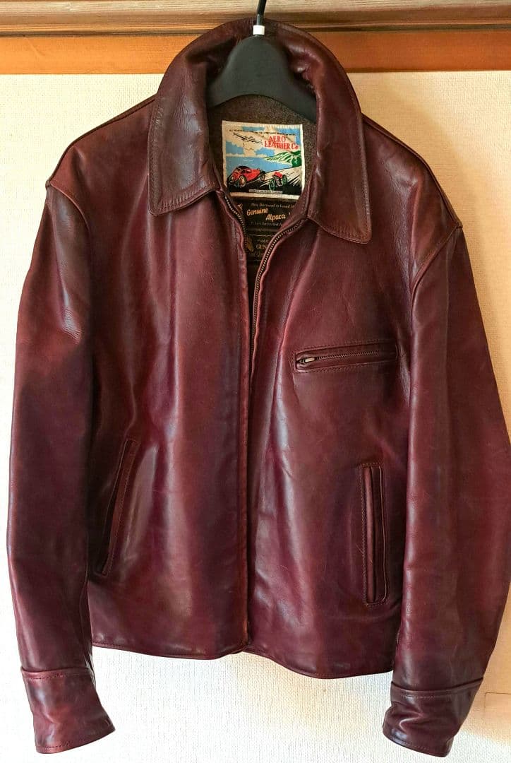 AERO LEATHER ハーフベルト 42 ブラウン アルパカウール