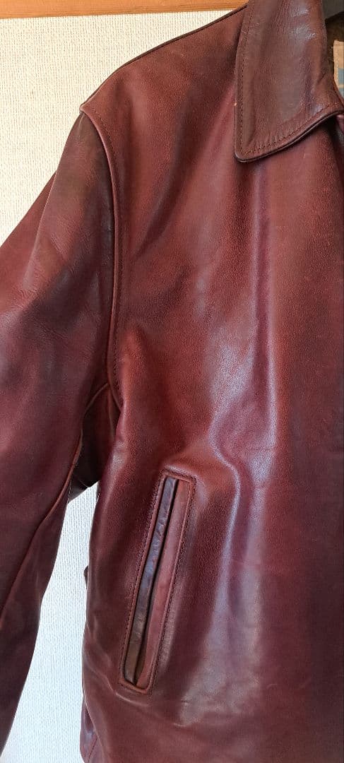 AERO LEATHER ハーフベルト 42 ブラウン アルパカウール
