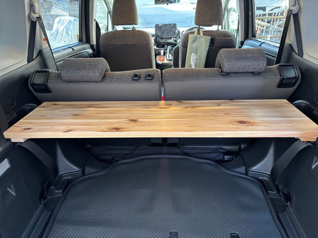 新型シエンタ10系専用 杉無垢材ラゲッジボード &車中泊テーブル
